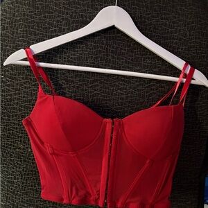 Elegant Red Women's Bustier